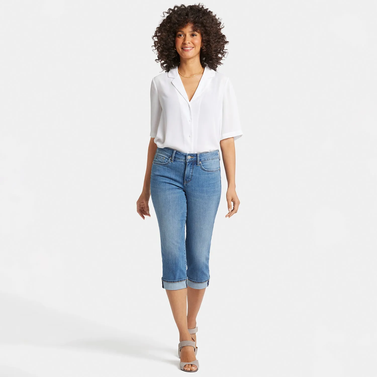 Marilyn Straight Crop Jeans - Water Canyon
