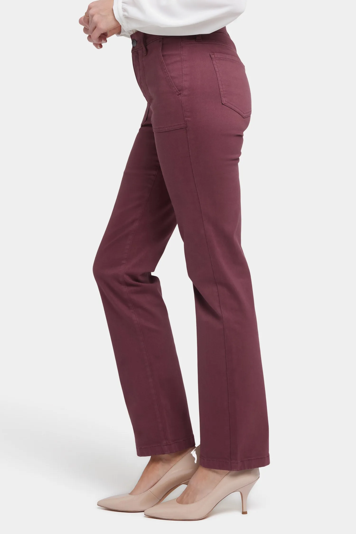 Marilyn Straight Jeans  - Dark Cherry