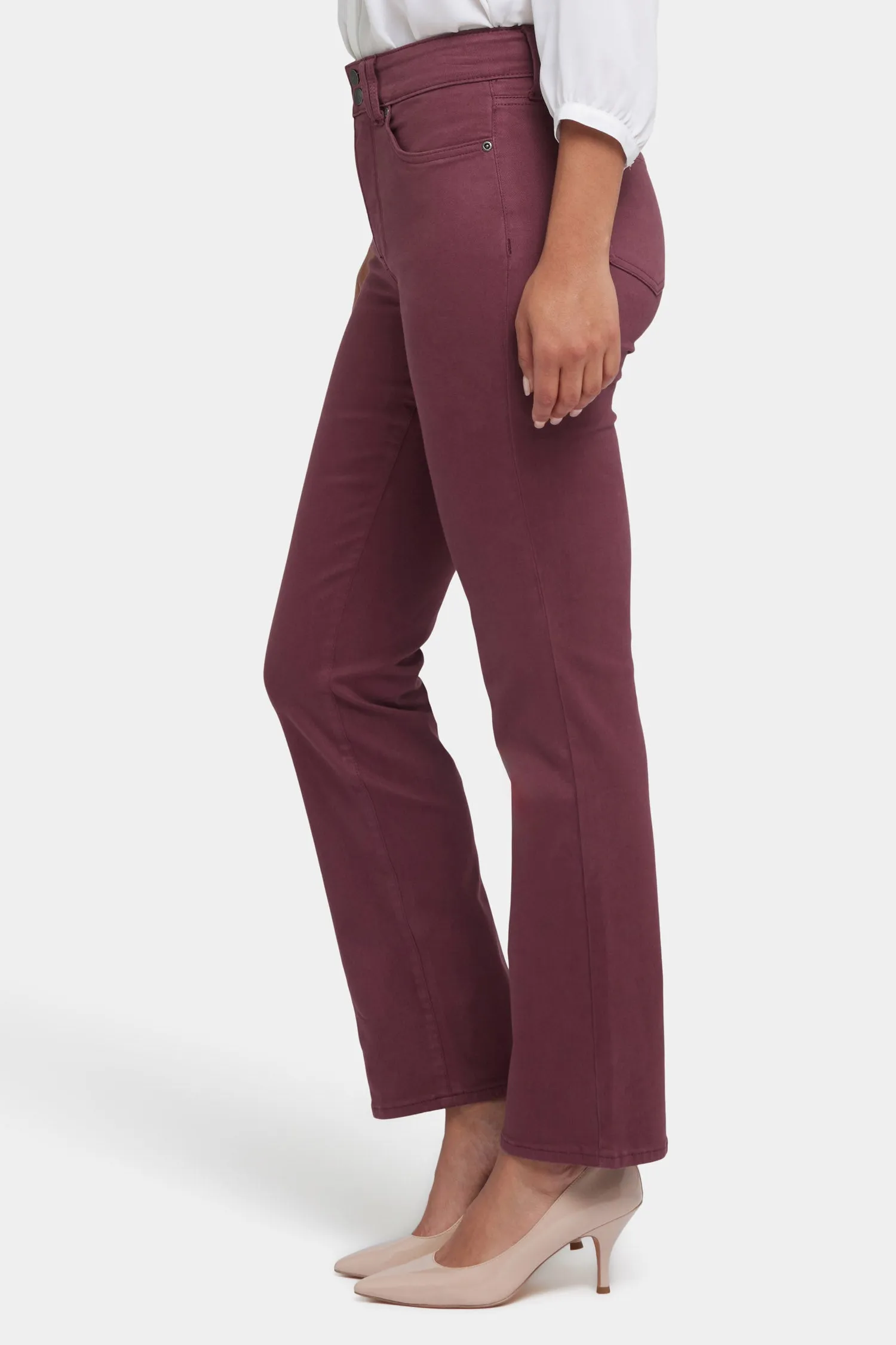 Marilyn Straight Jeans - Dark Cherry