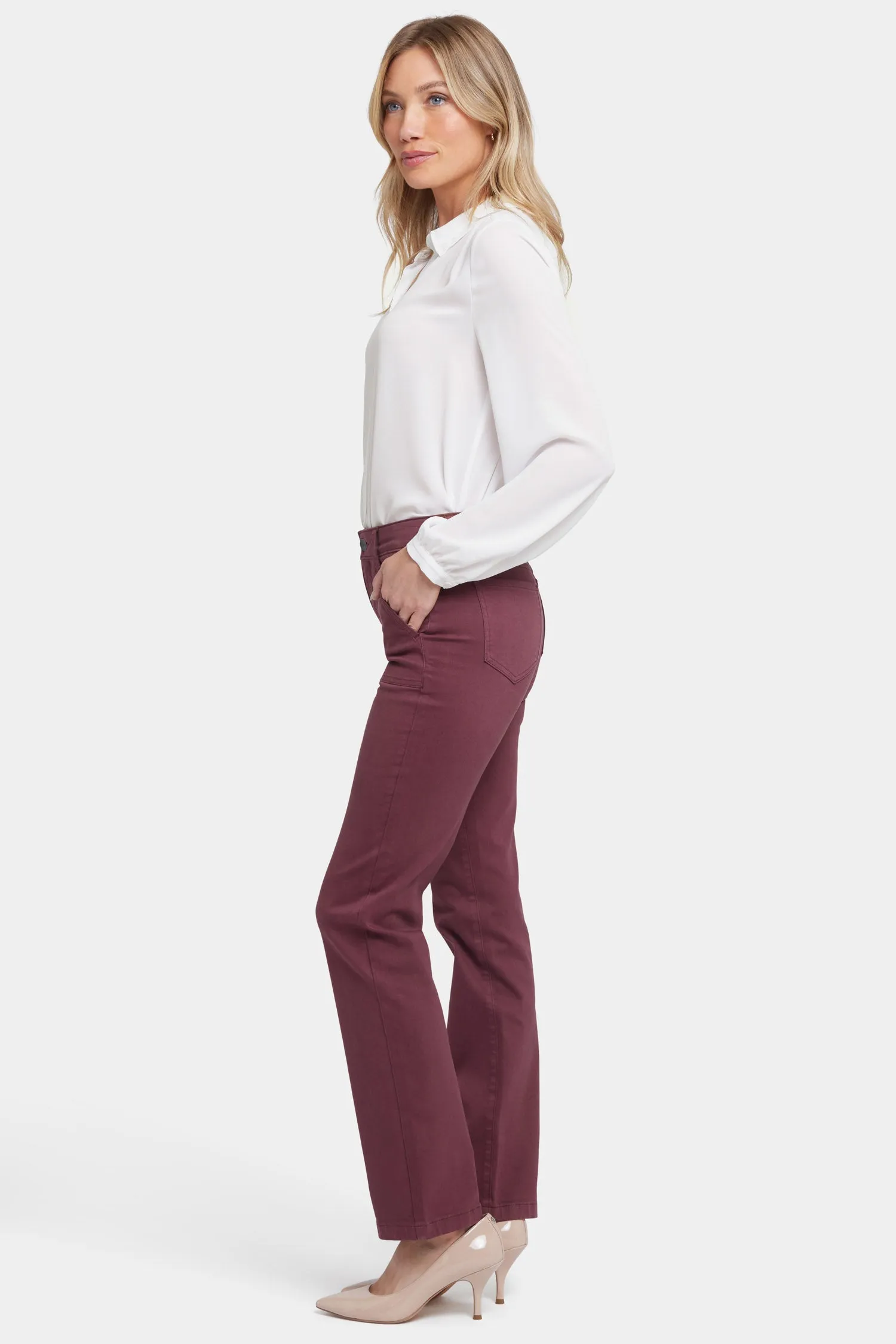 Marilyn Straight Jeans  - Dark Cherry