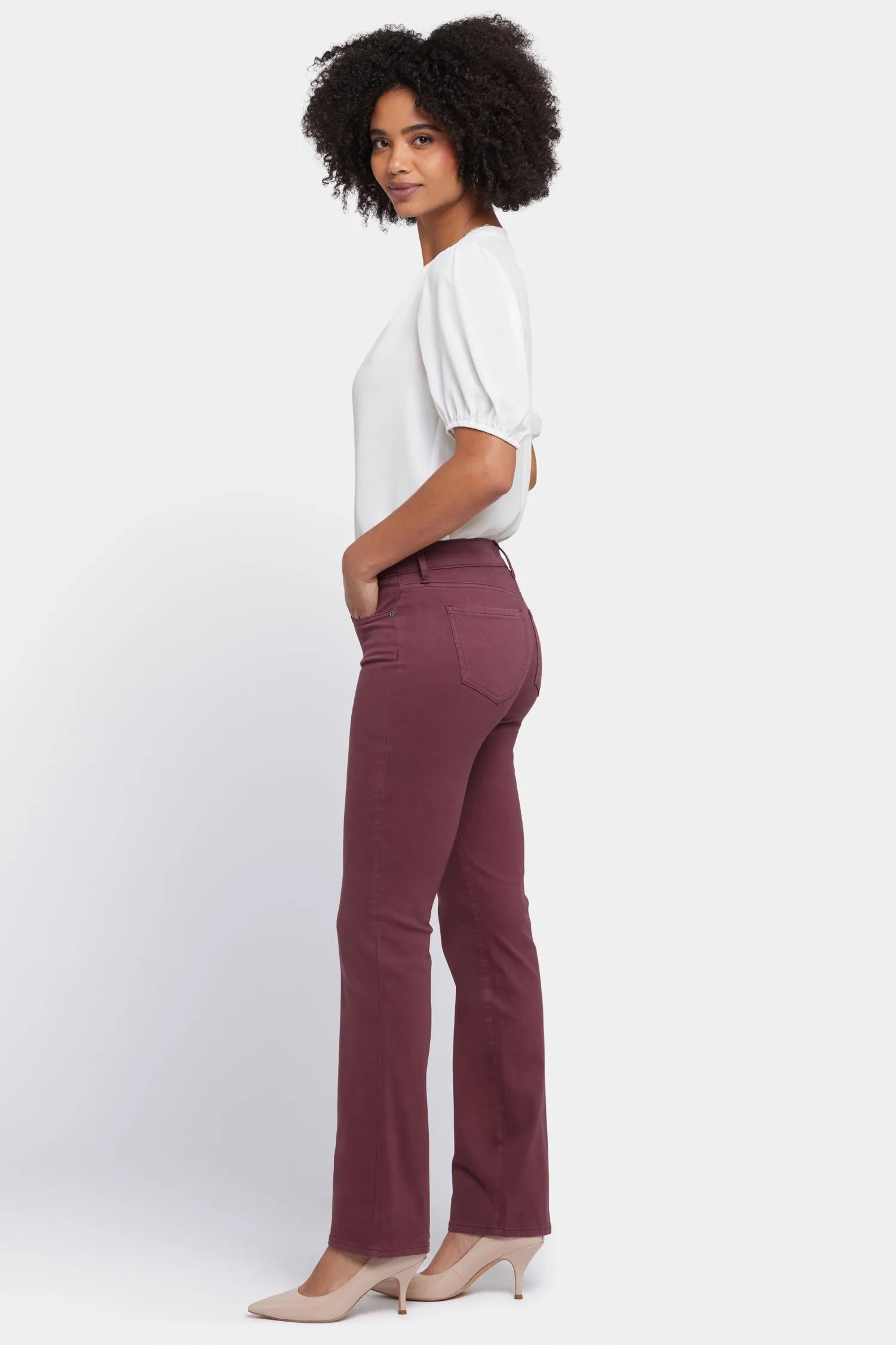 Marilyn Straight Jeans - Dark Cherry
