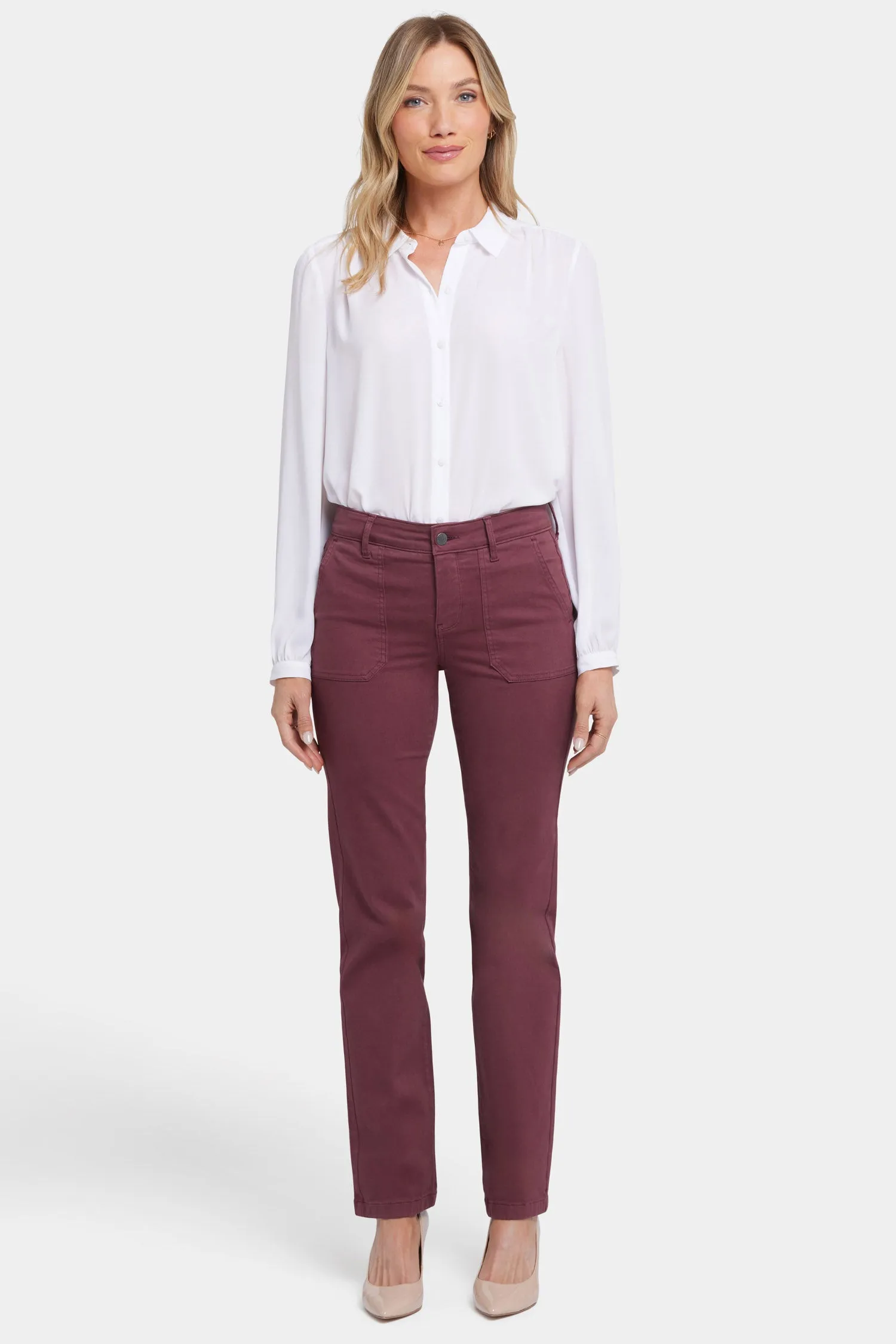 Marilyn Straight Jeans  - Dark Cherry