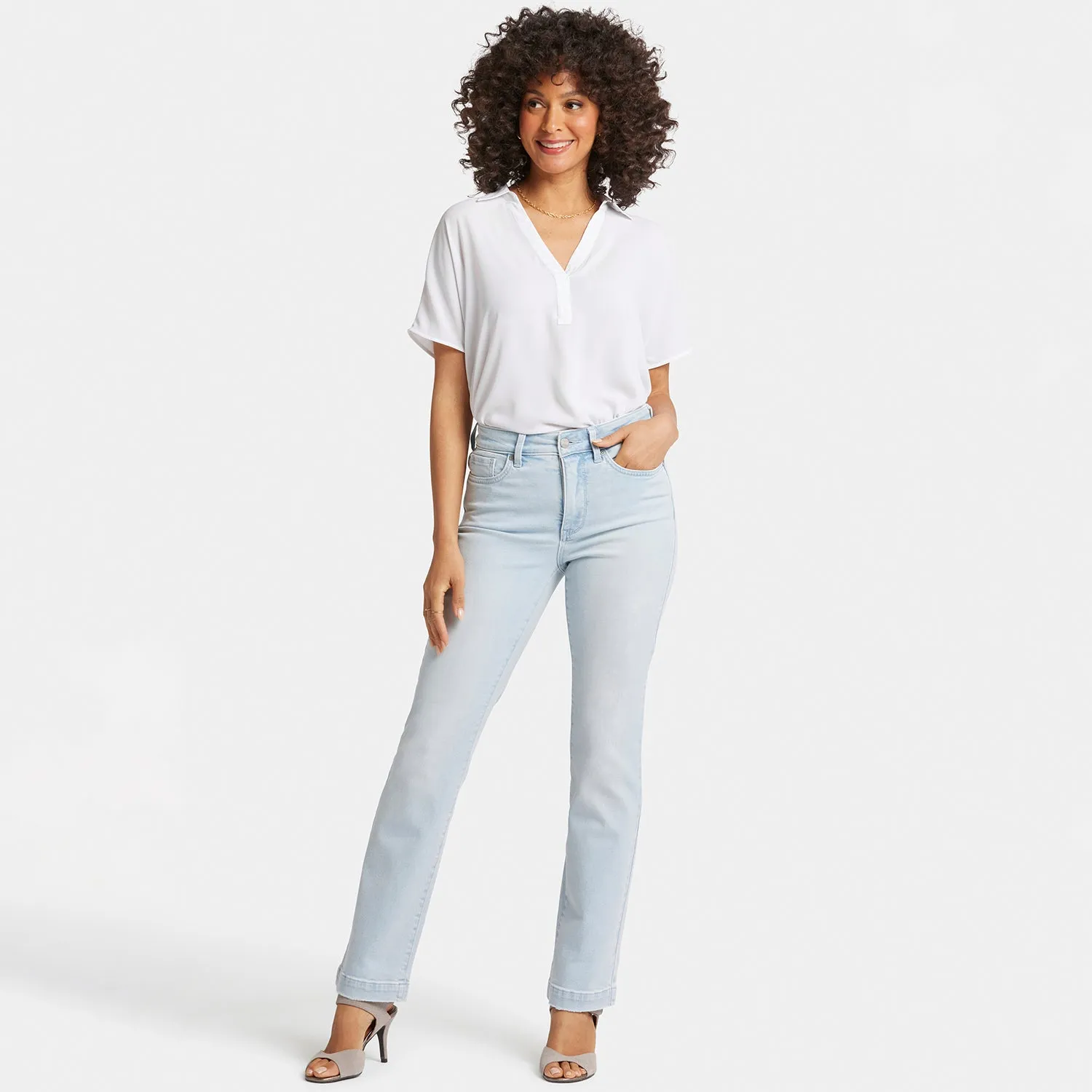 Marilyn Straight Jeans - Icy Lagoon