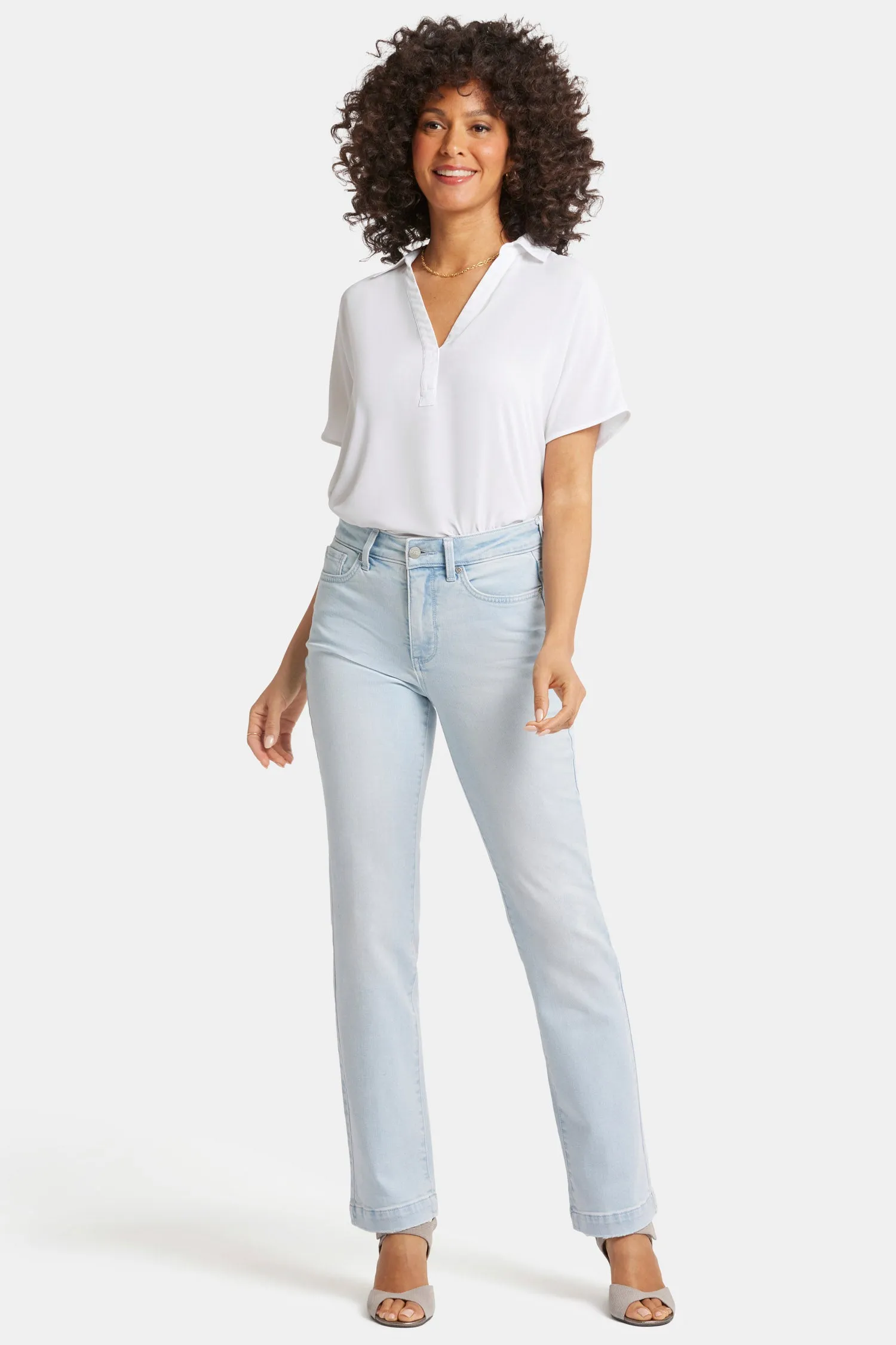 Marilyn Straight Jeans - Icy Lagoon