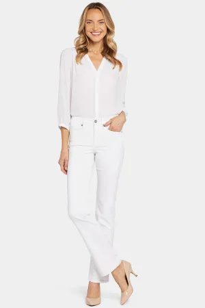 Marilyn Straight Jeans In Long Inseam - Optic White