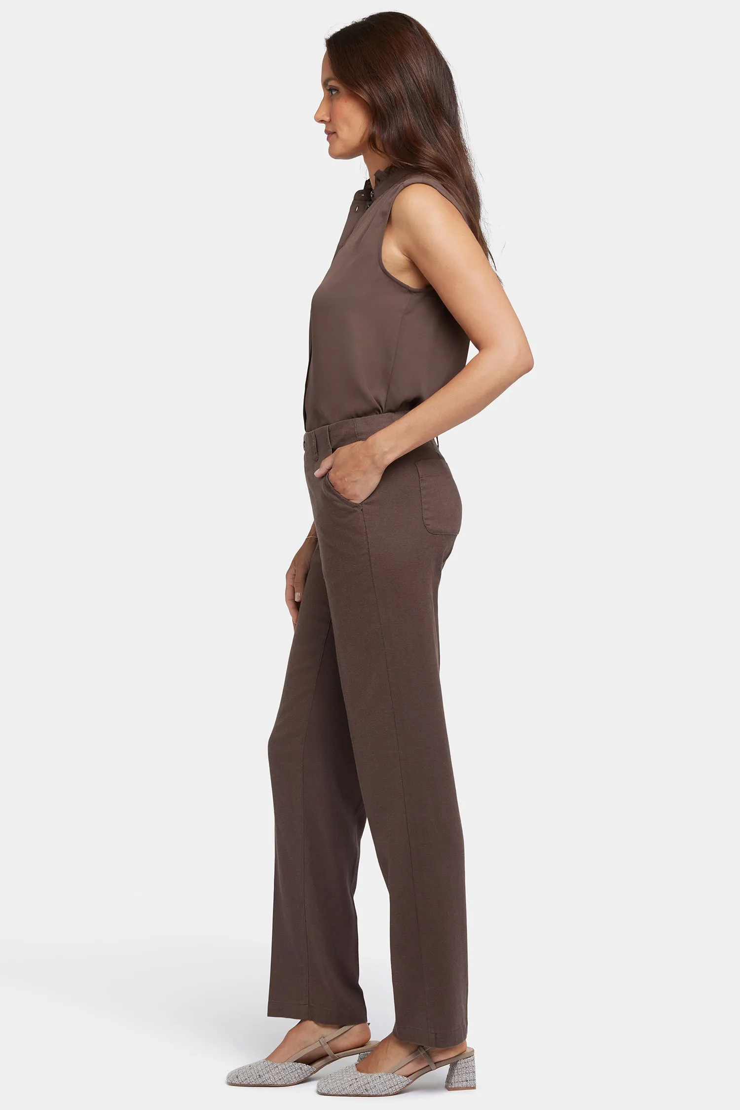 Marilyn Straight Pants - Coffee Bean