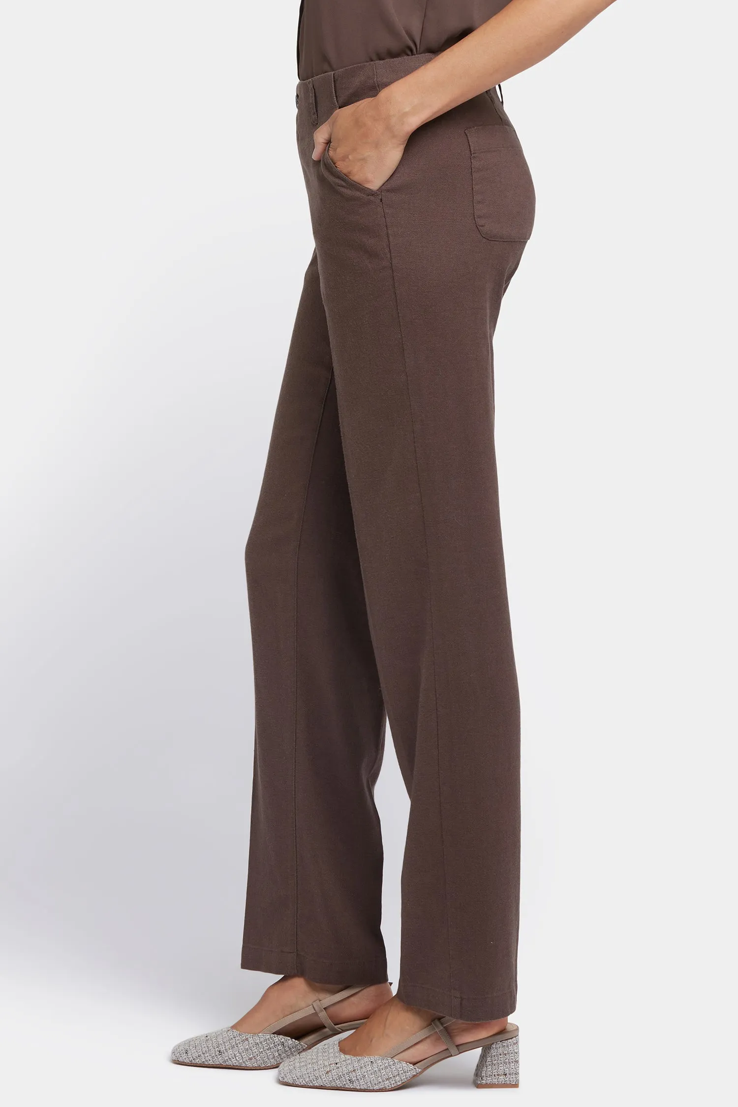 Marilyn Straight Pants - Coffee Bean