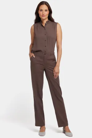 Marilyn Straight Pants - Coffee Bean