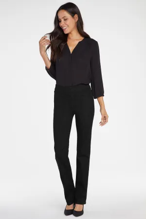Marilyn Straight Pull-On Jeans - Black