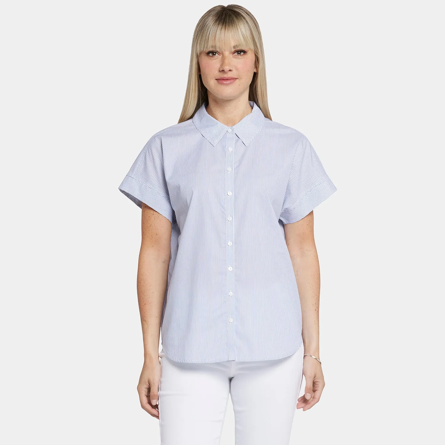 Maya Blouse - Blue Stripe