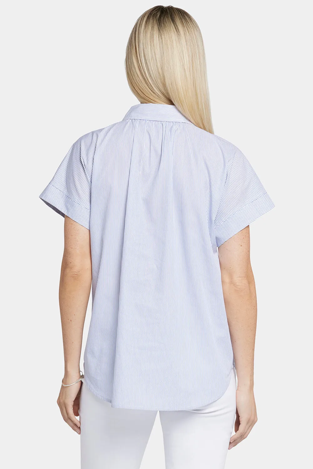 Maya Blouse - Blue Stripe