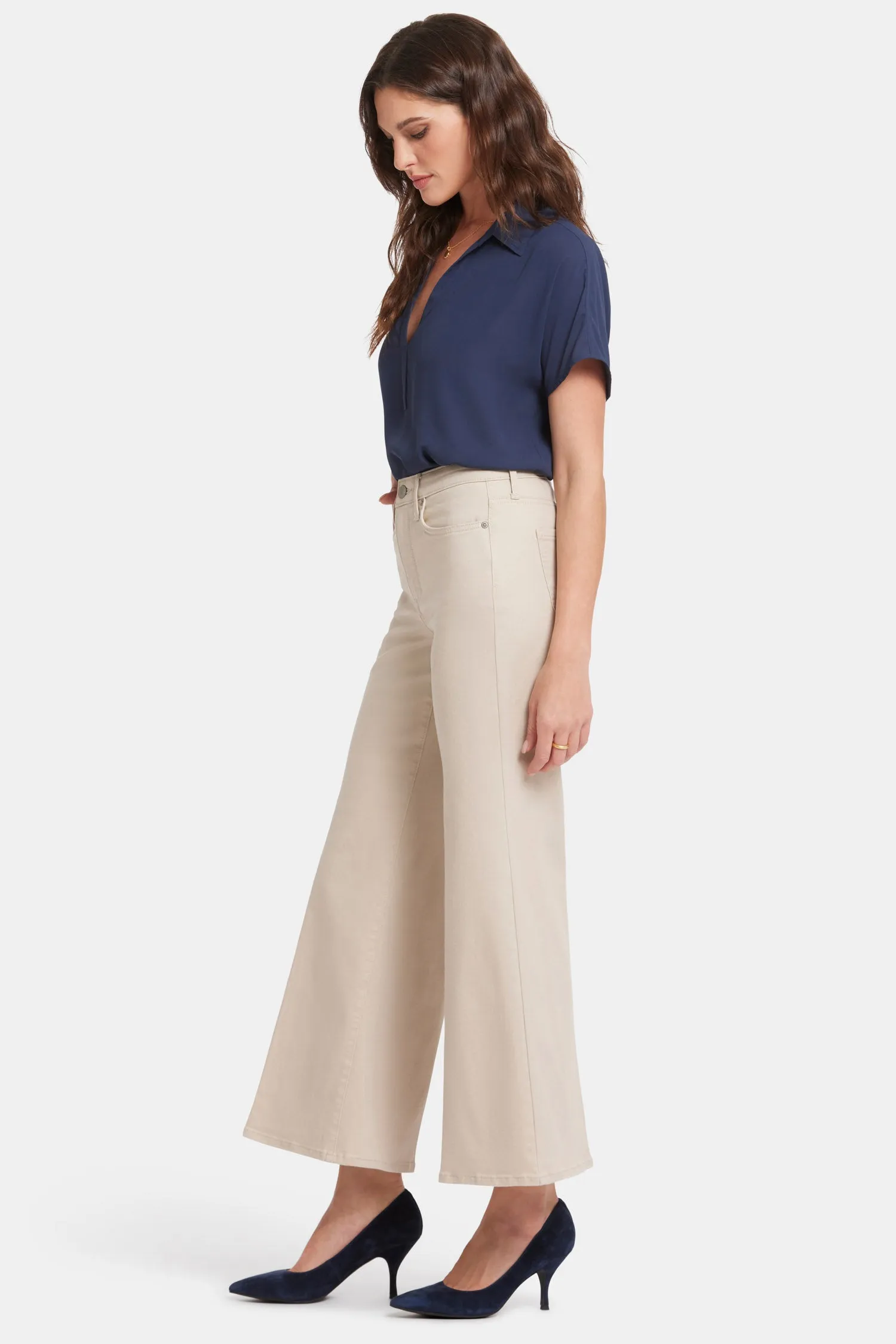 Mia Palazzo Ankle Jeans - Feather