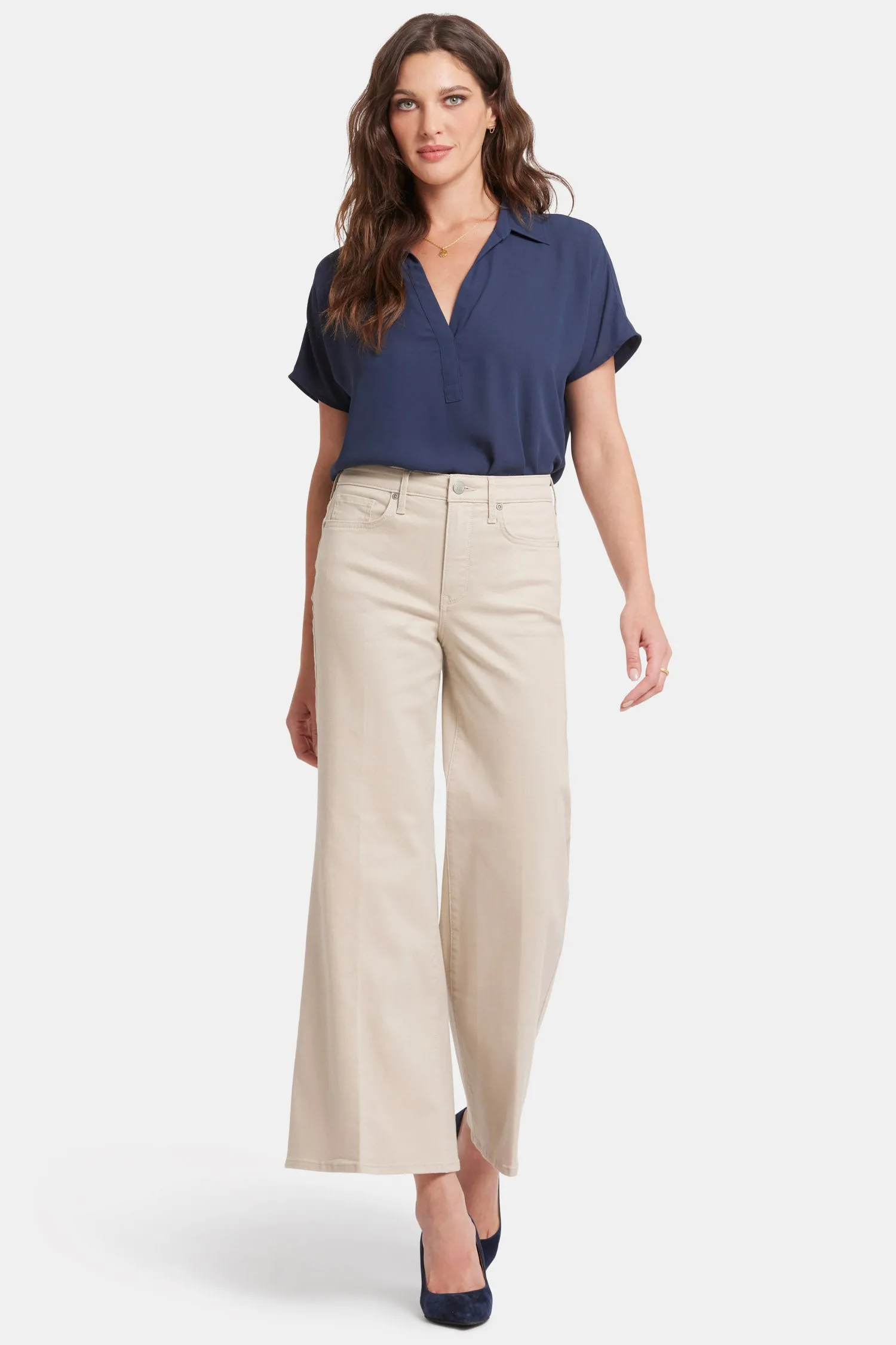 Mia Palazzo Ankle Jeans - Feather