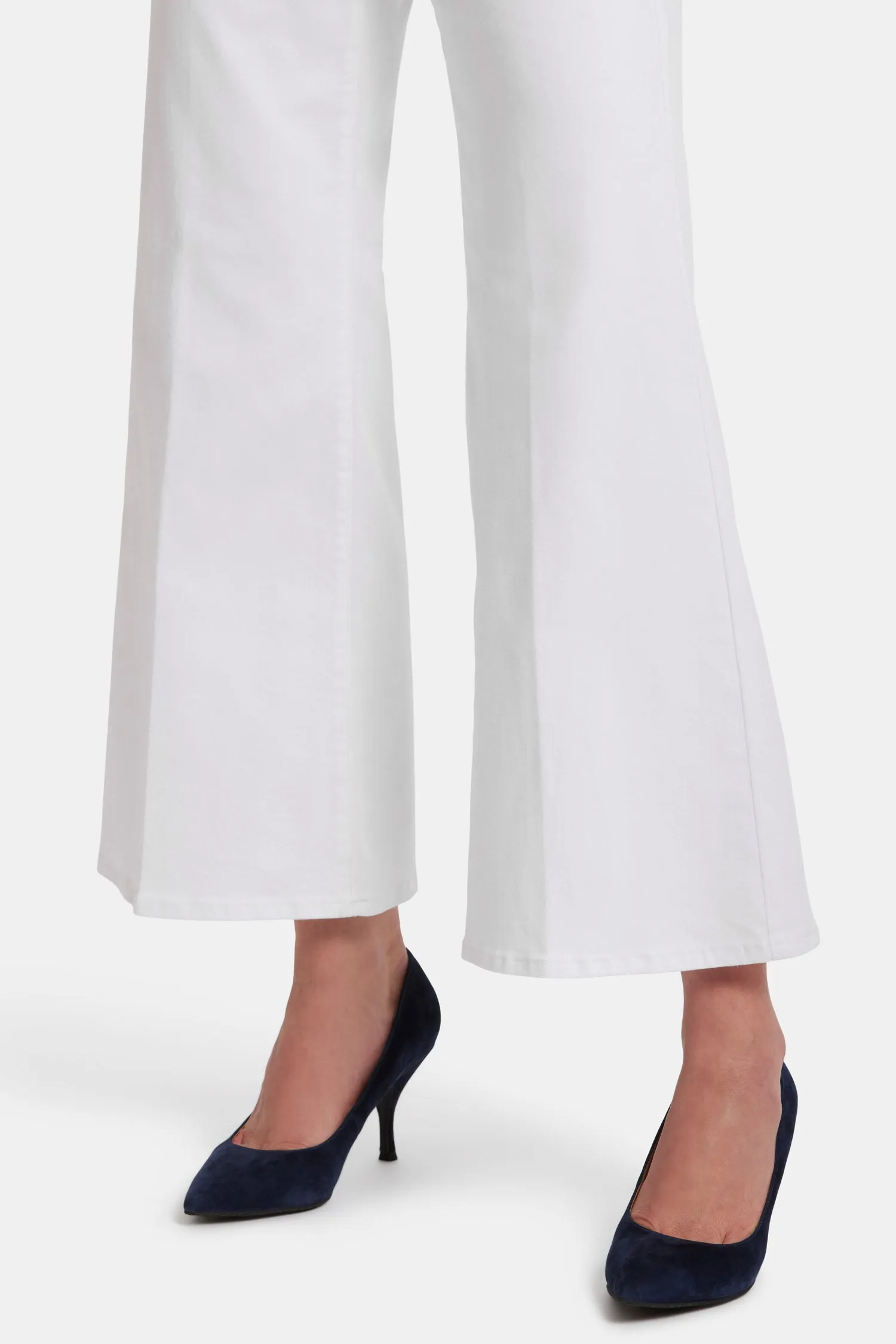 Mia Palazzo Ankle Jeans - Optic White