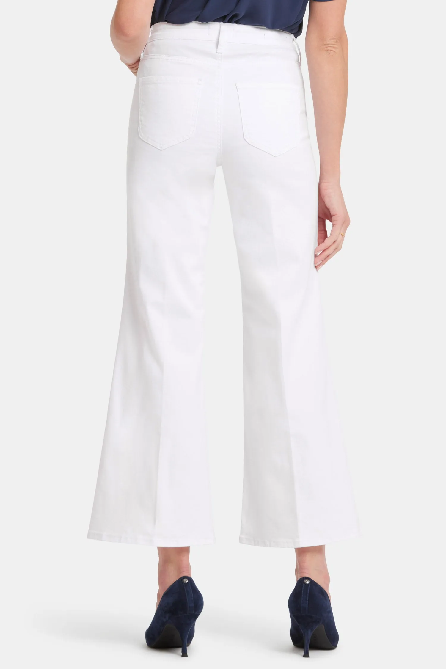 Mia Palazzo Ankle Jeans - Optic White