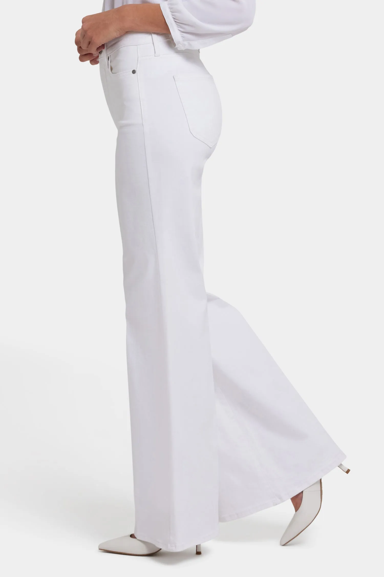 Mia Palazzo Jeans - Optic White
