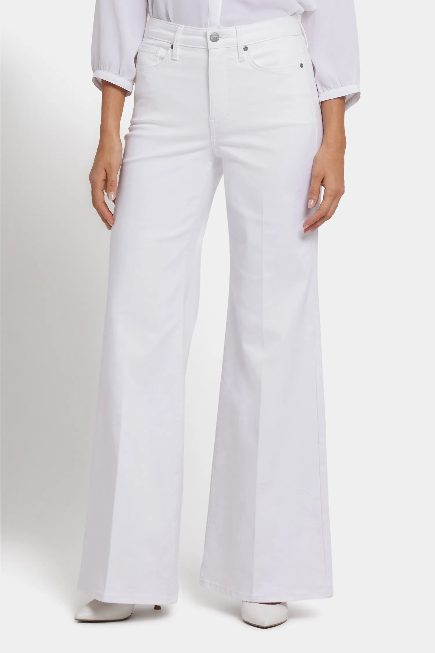 Mia Palazzo Jeans - Optic White