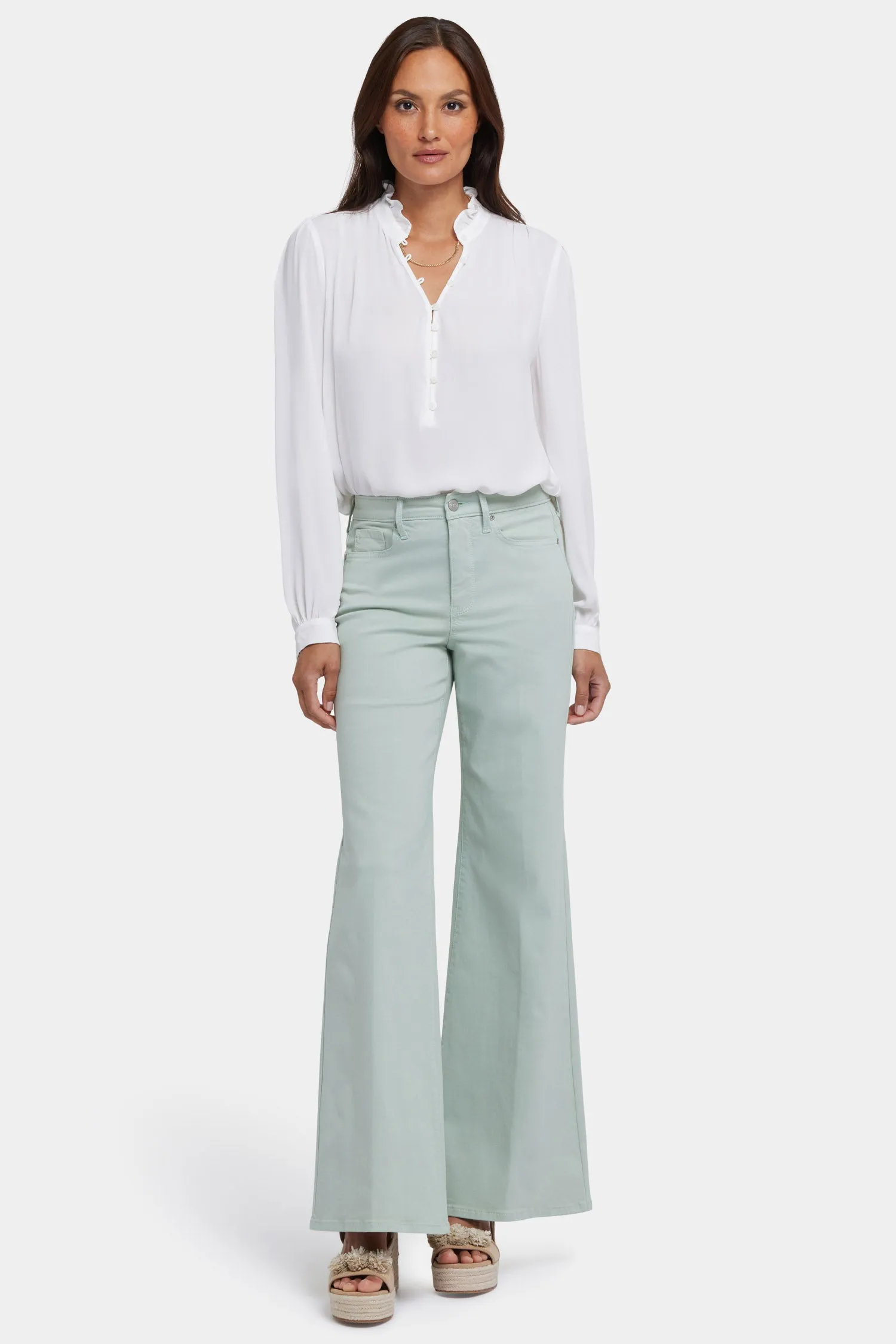 Mia Palazzo Jeans - Tomatillo