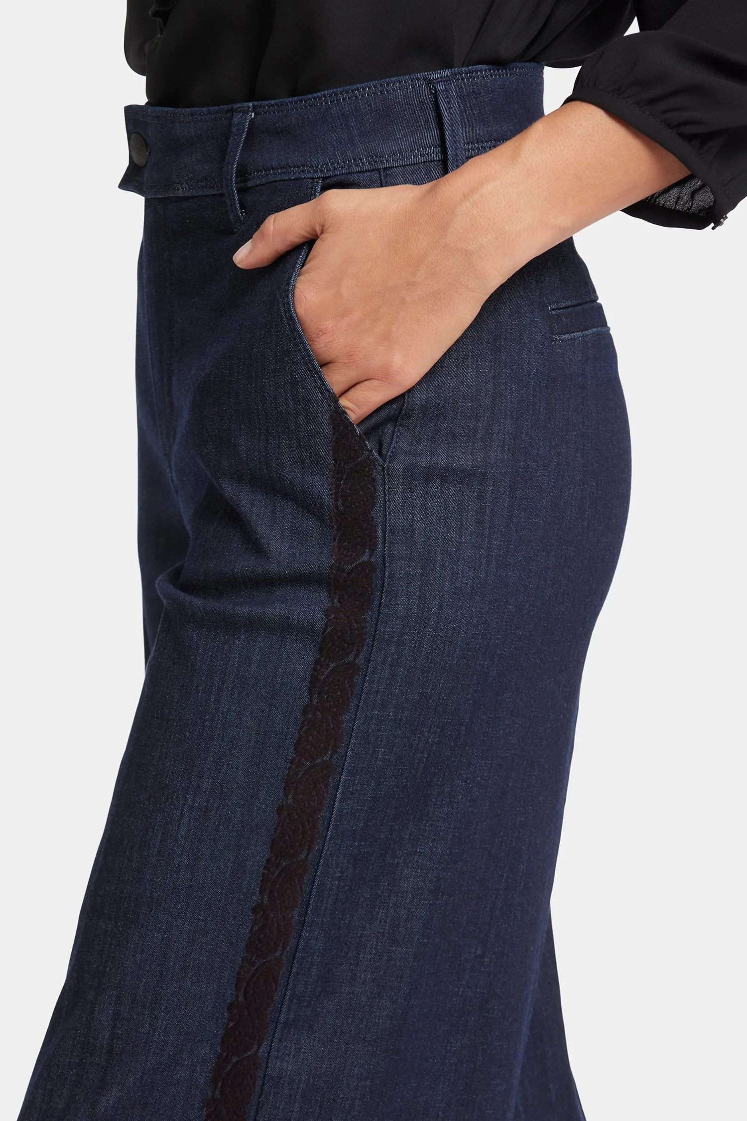 Mona Wide Leg Trouser Jeans - Lightweight Rinse