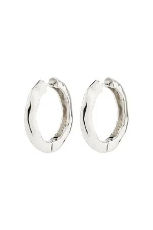 Pilgrim Believe Recycled Hoop Earrings Silver Plated