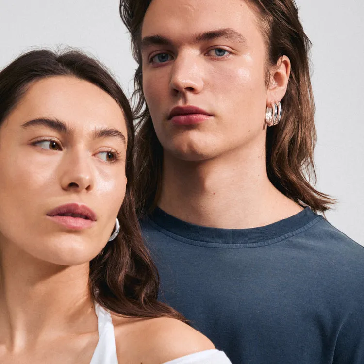 Pilgrim Believe Recycled Hoop Earrings Silver Plated