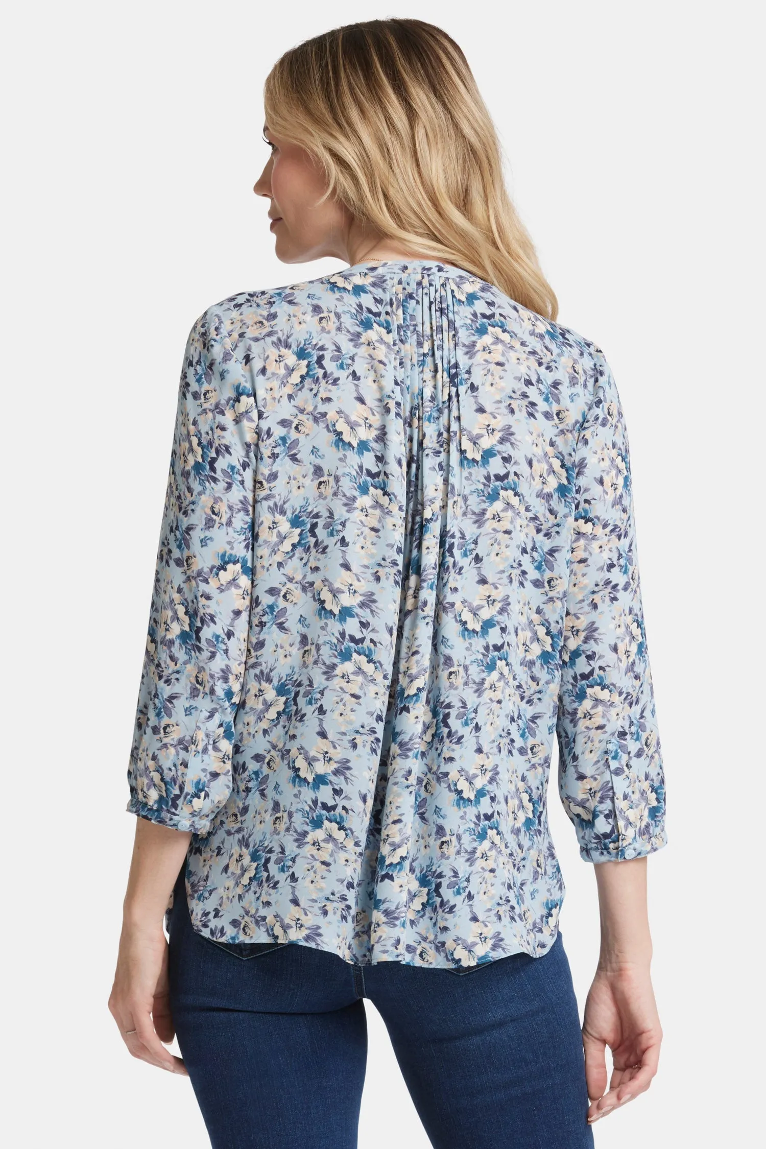 Pintuck Blouse - Alpine Valley