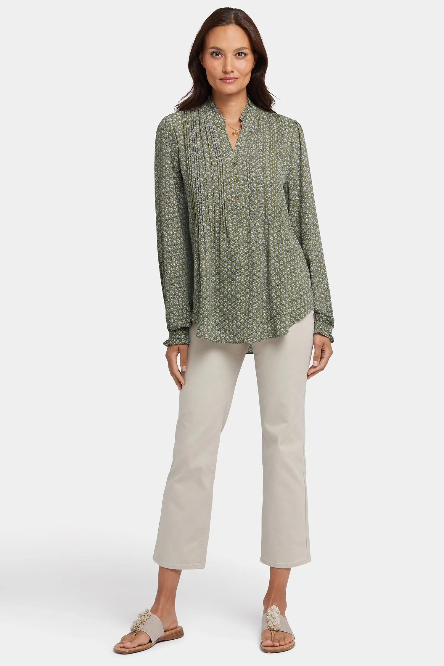 Pleated Front Tunic - Esmeralda