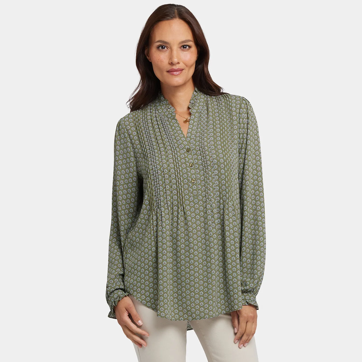 Pleated Front Tunic - Esmeralda