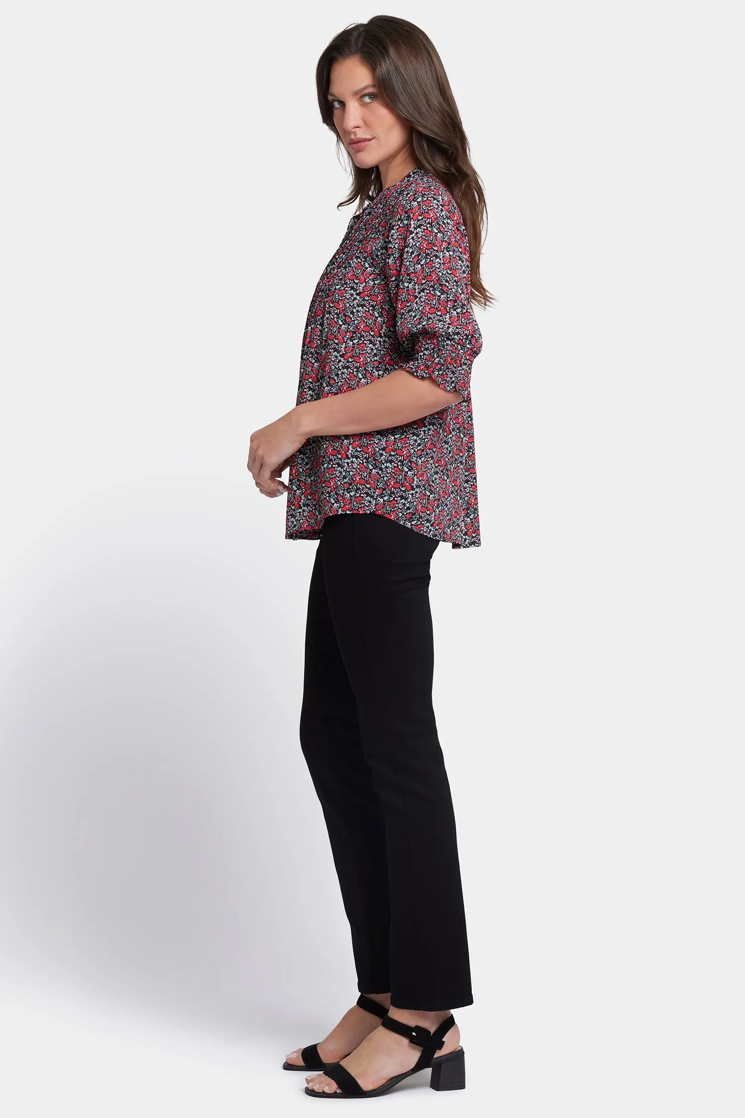 Pleated Short Sleeved Blouse - Los Rosales