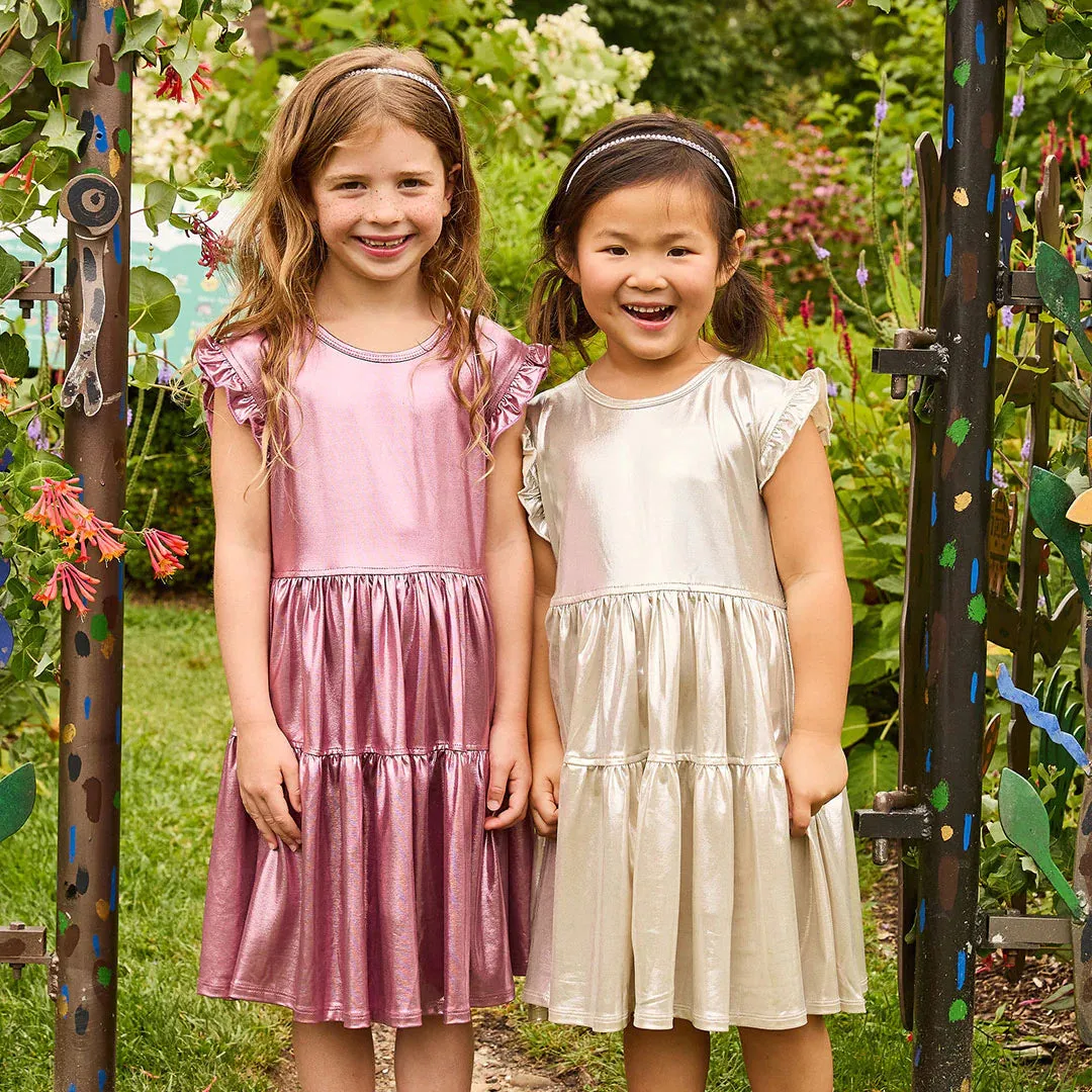 Polly Dress Light Pink Lame