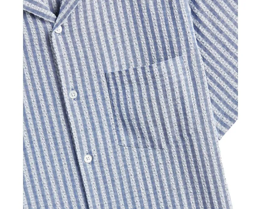 Portuguese Flannel Jacquard Chambray Shirt
