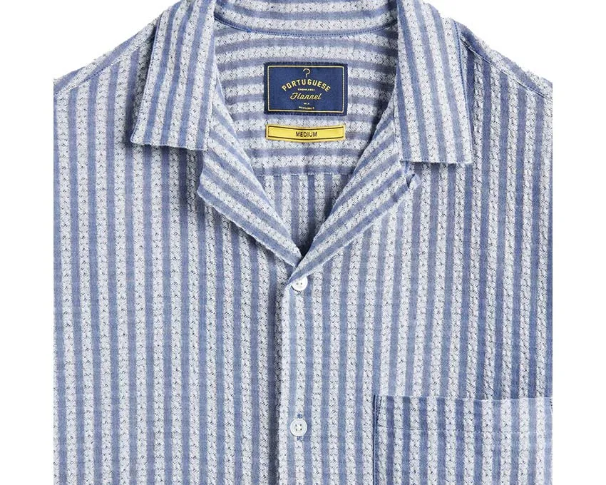 Portuguese Flannel Jacquard Chambray Shirt