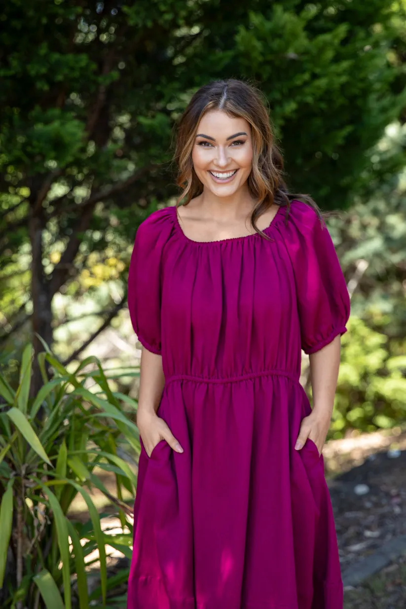 PQ Collection Juliette Dress Deep Plum