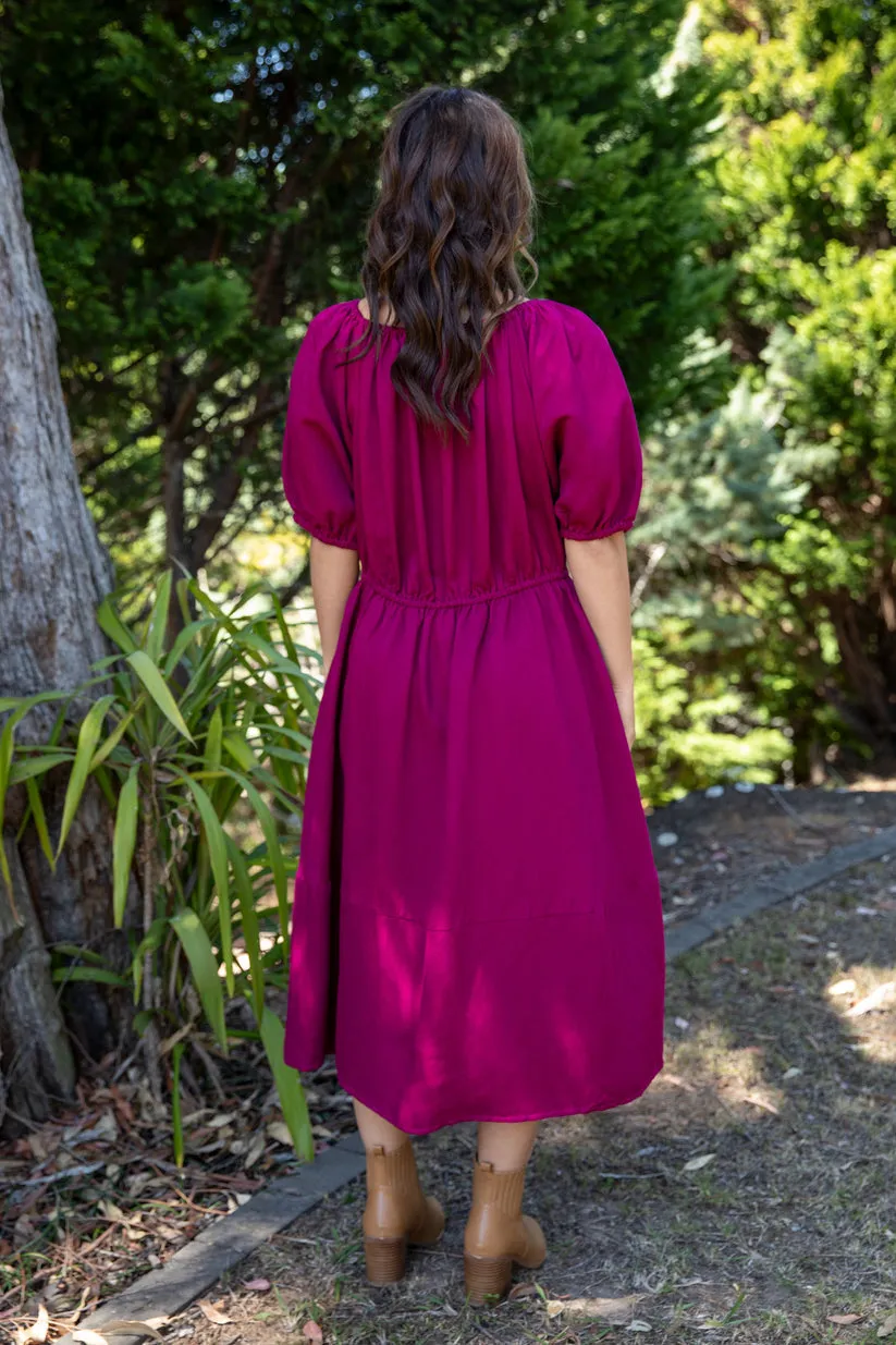 PQ Collection Juliette Dress Deep Plum