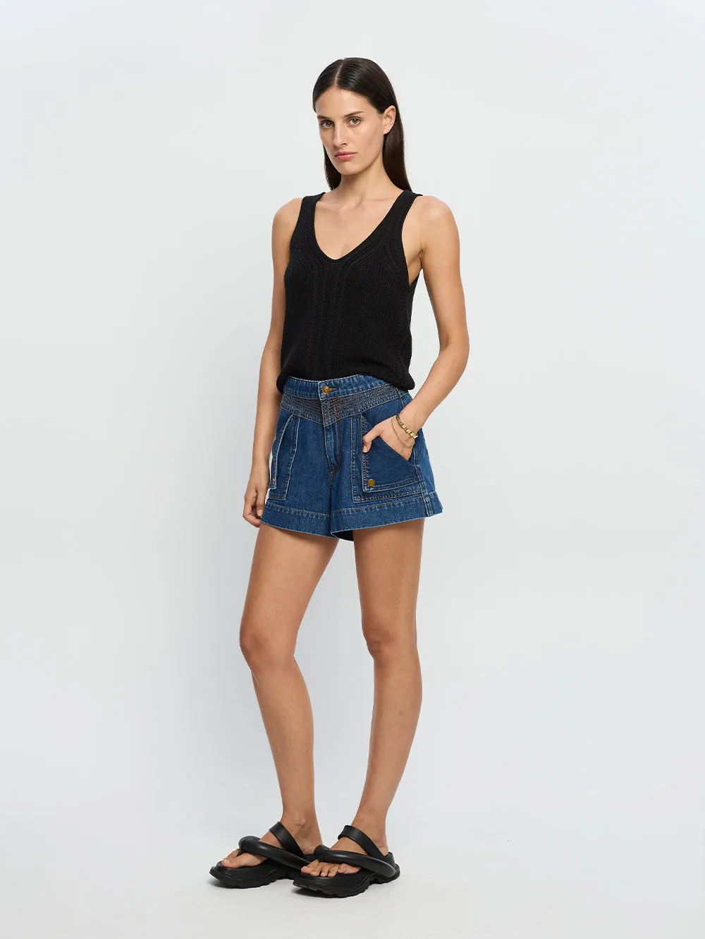 Raven Knit Cami - Black