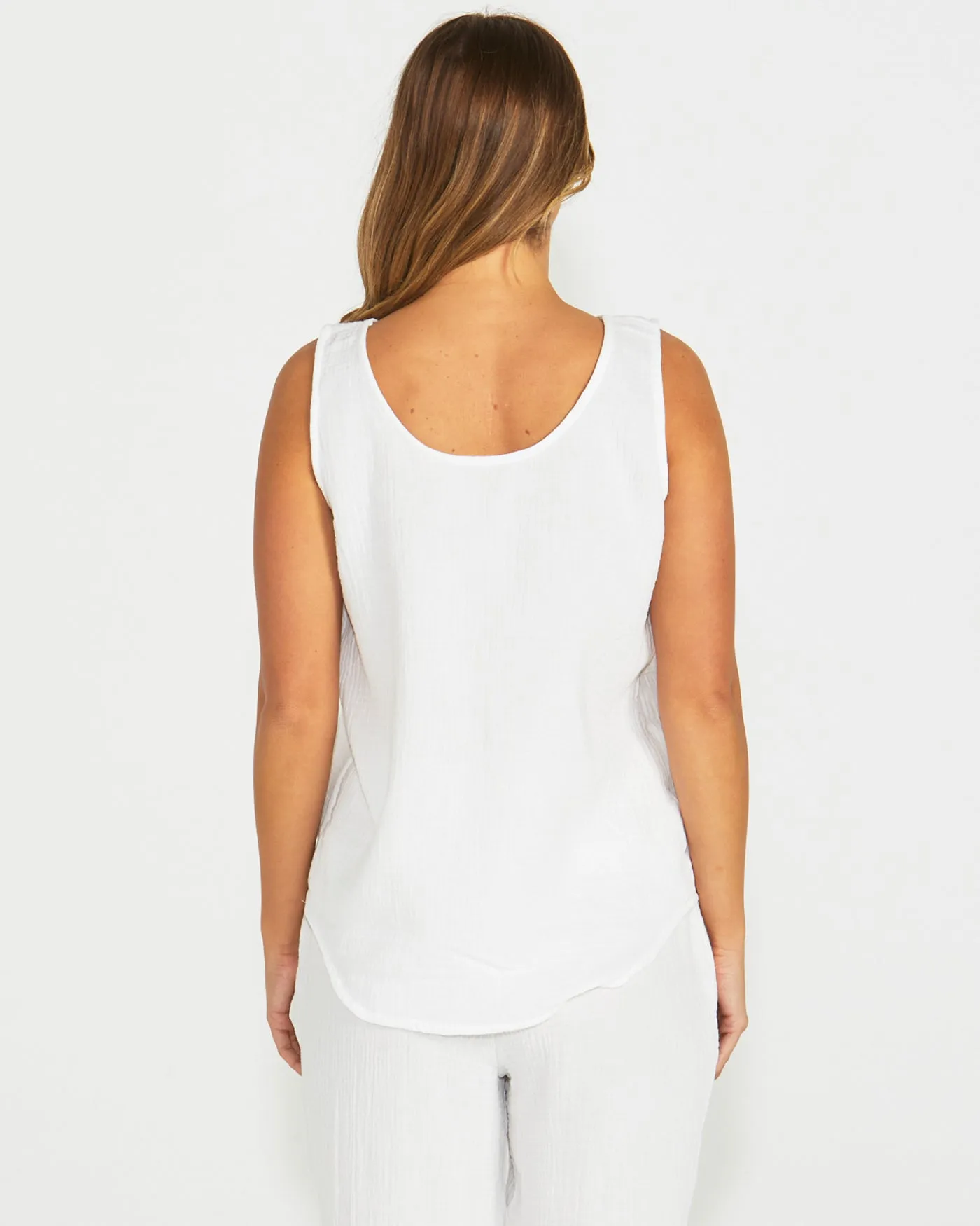 Sass Henny Tank White