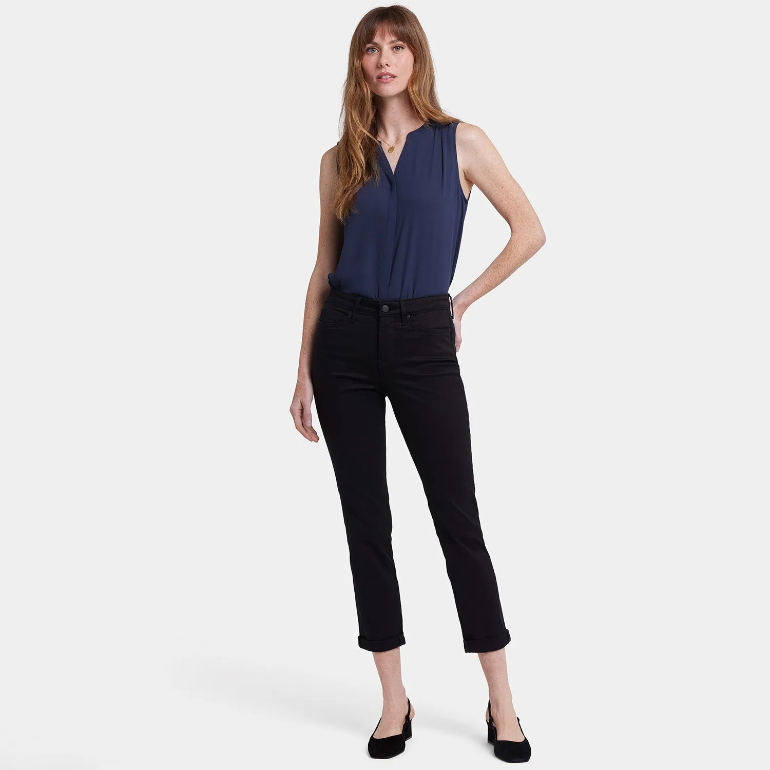 Sheri Slim Ankle Jeans - Black