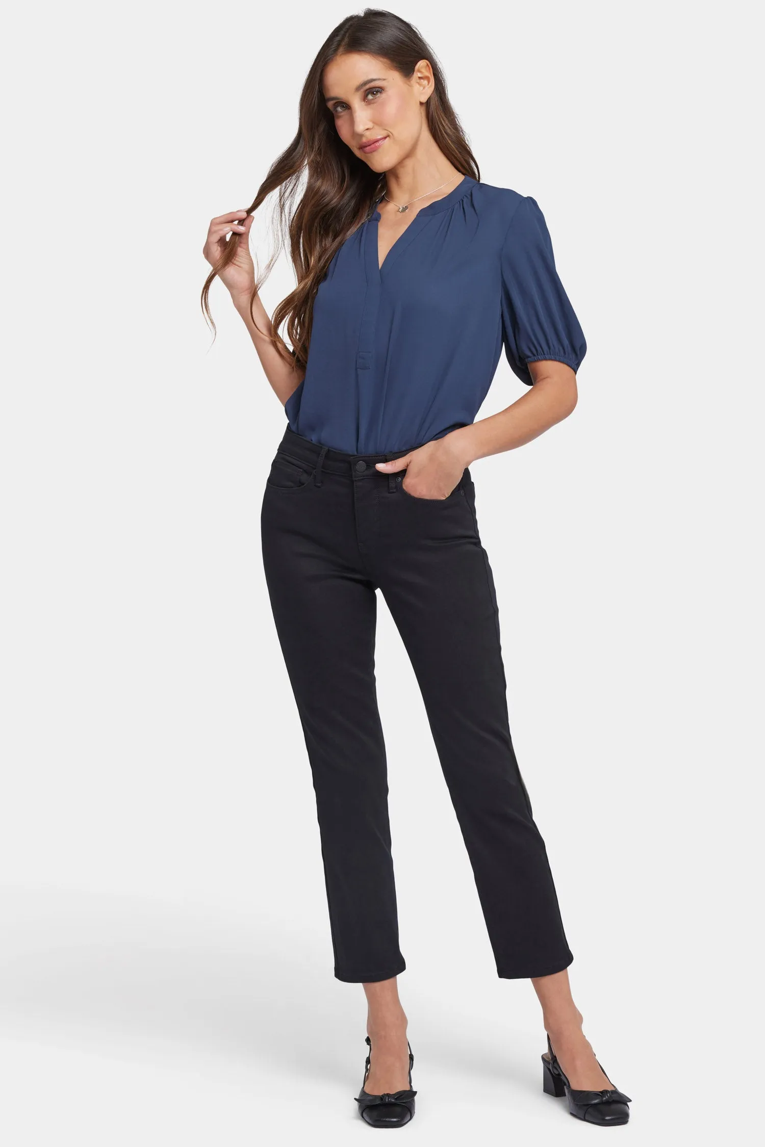 Sheri Slim Ankle Jeans - Black
