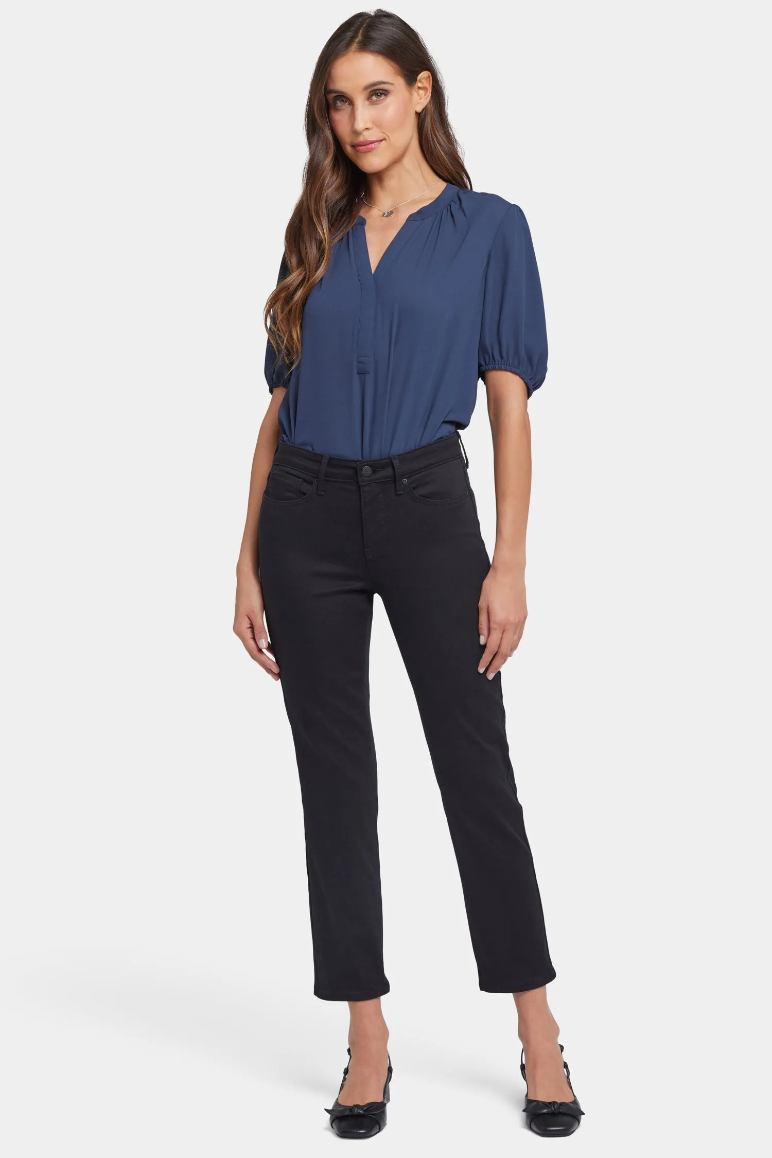 Sheri Slim Ankle Jeans - Black