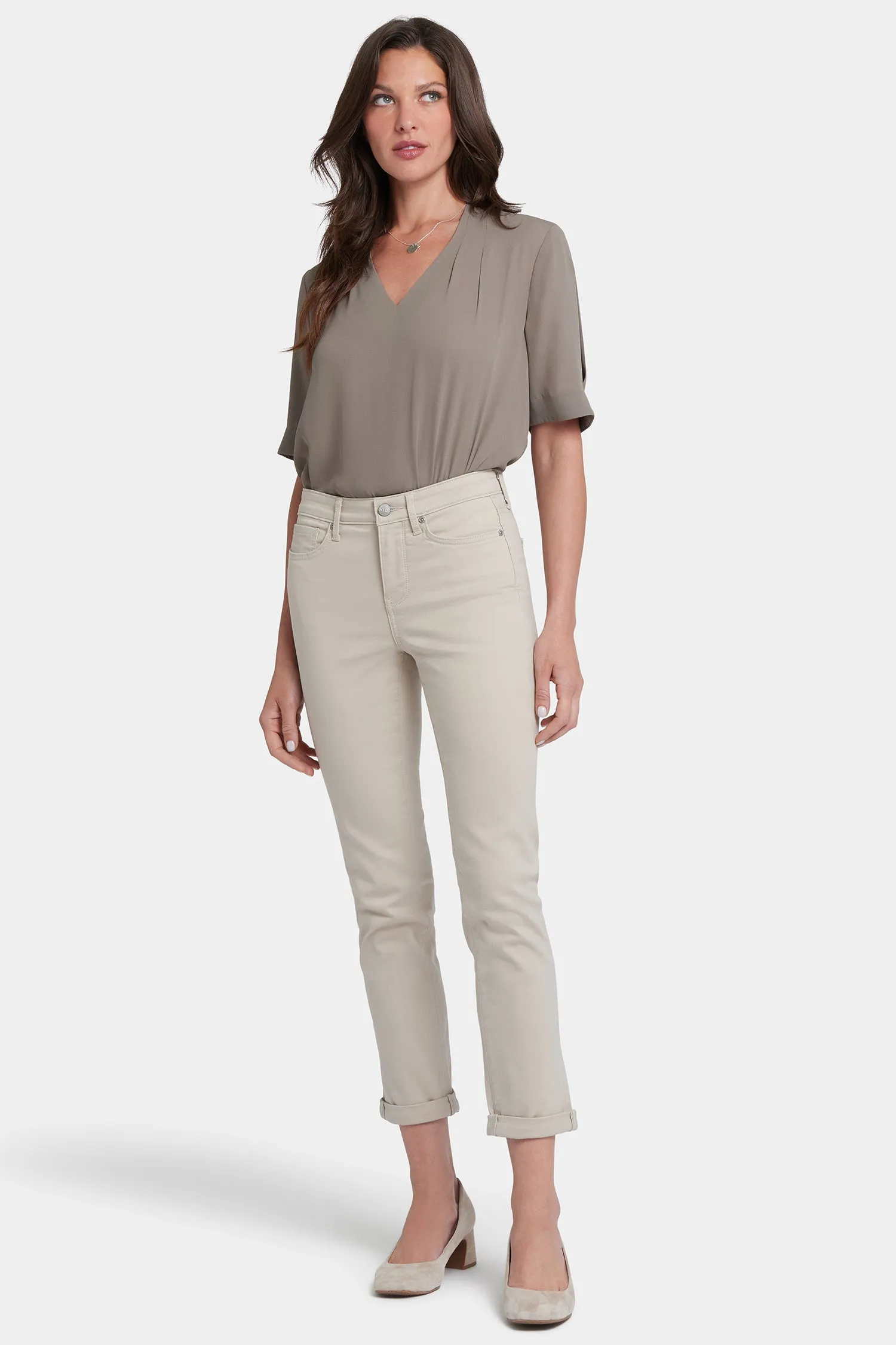 Sheri Slim Ankle Jeans - Feather