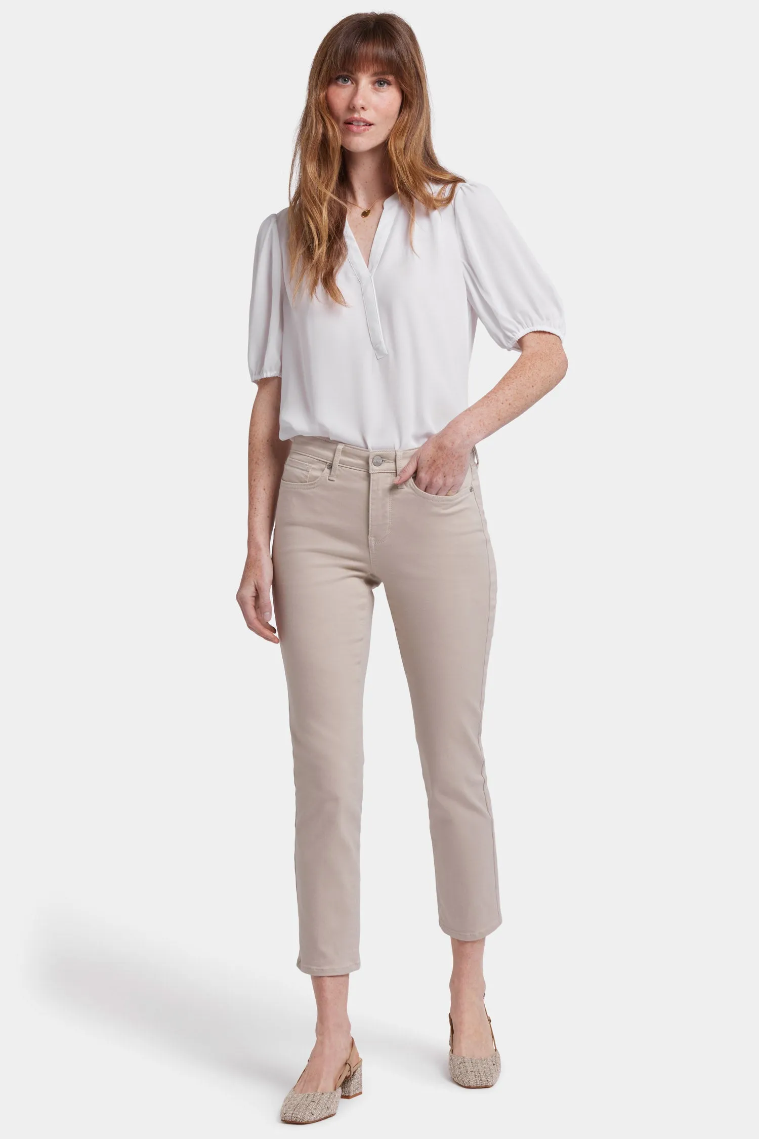 Sheri Slim Ankle Jeans - Feather