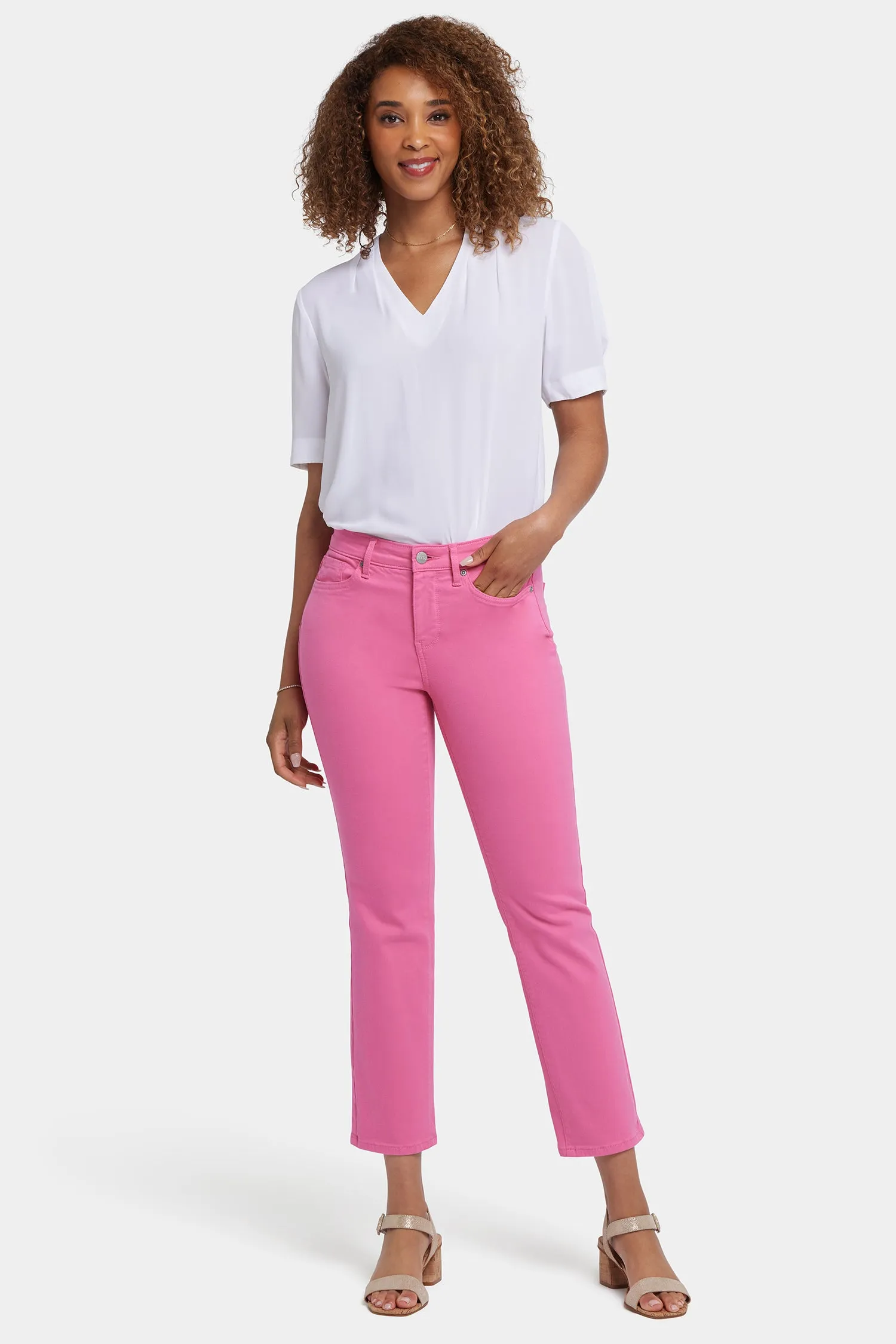 Sheri Slim Ankle Jeans - Honeysuckle