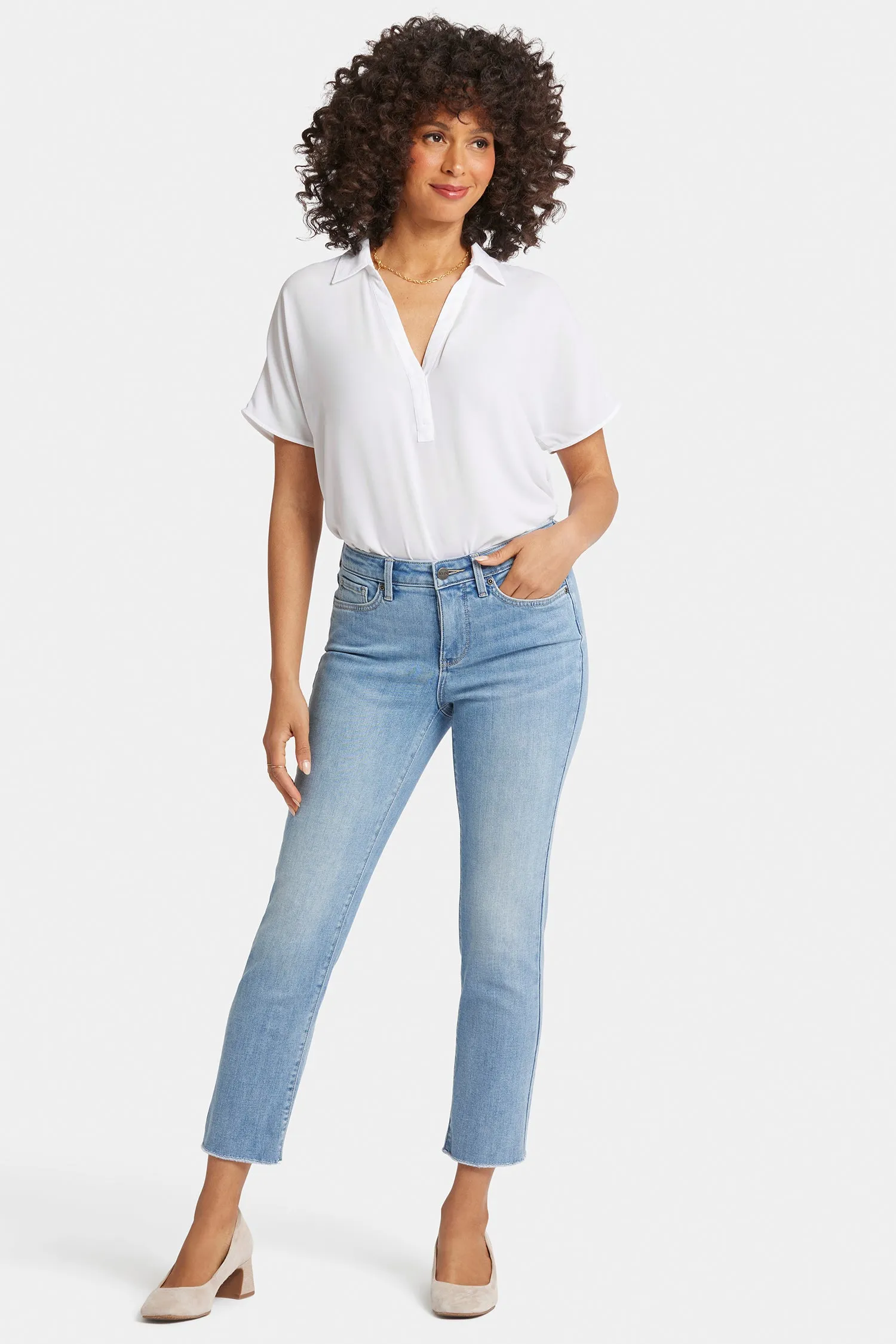 Sheri Slim Ankle Jeans In Petite - Blue Valley
