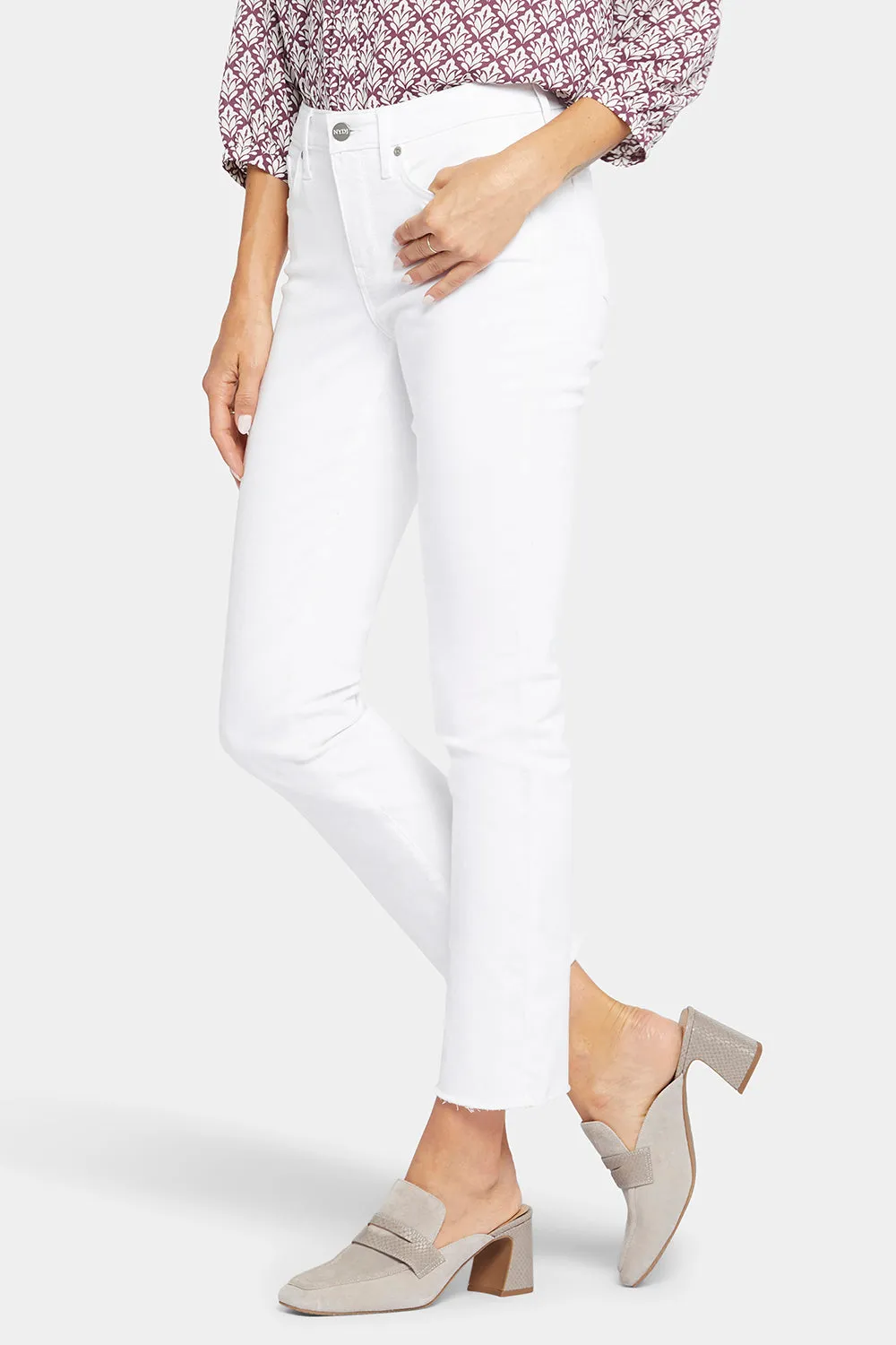 Sheri Slim Ankle Jeans In Petite - Optic White