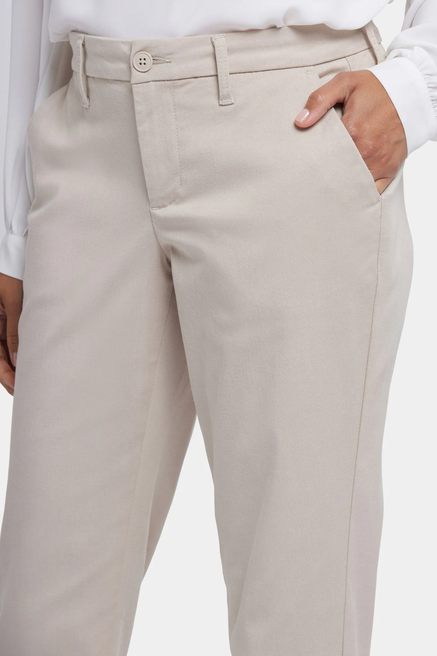 Sheri Slim Trouser Pants - Feather