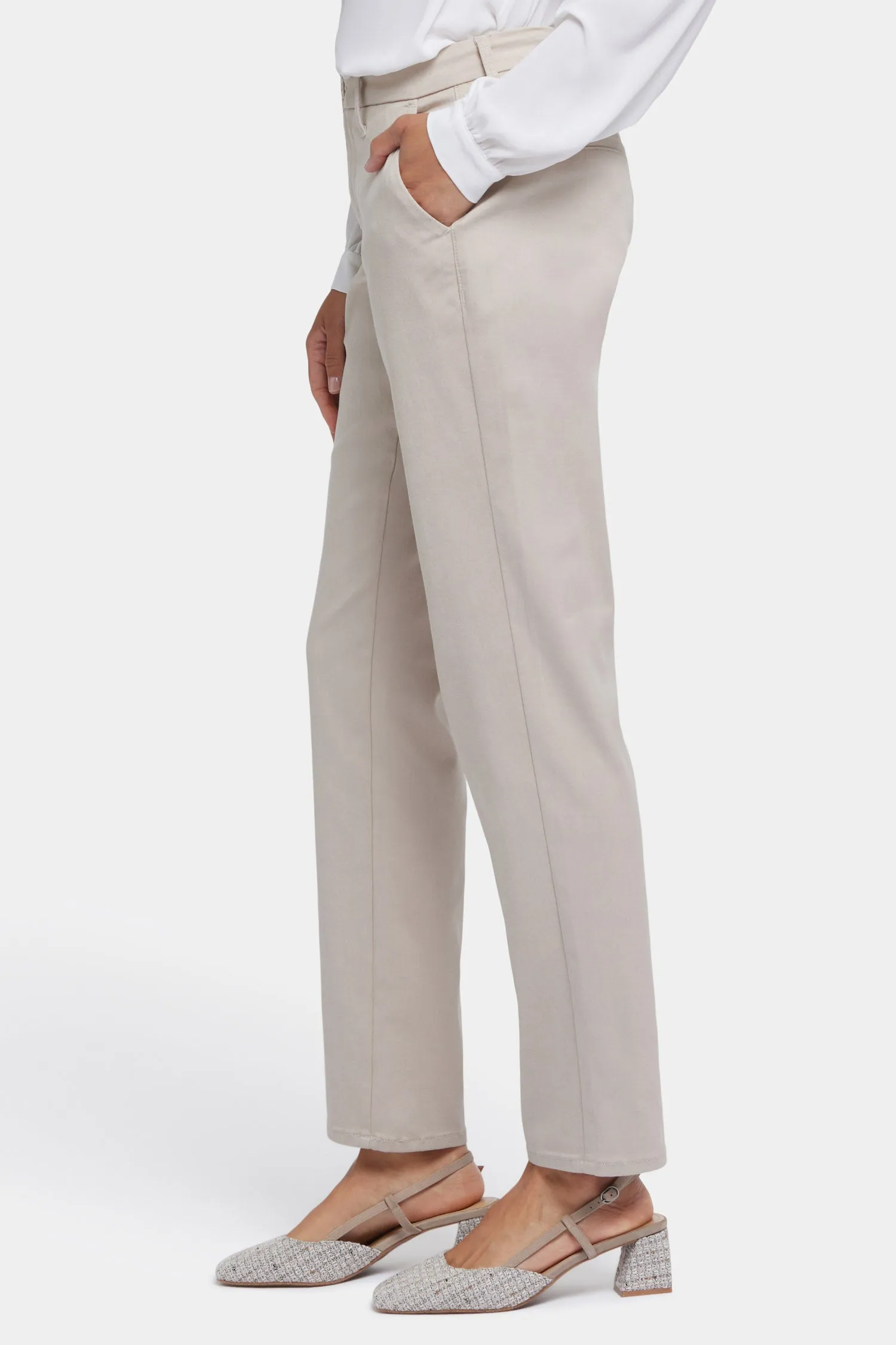 Sheri Slim Trouser Pants - Feather