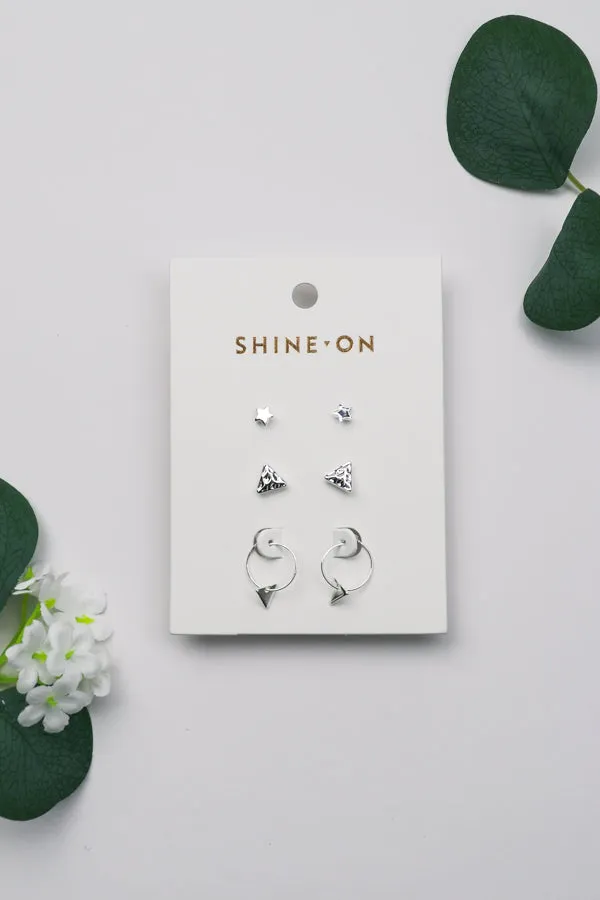 Shine On Label Florence Collection Earrings Silver