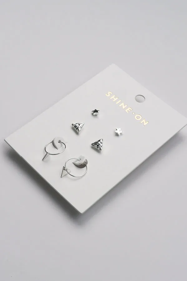 Shine On Label Florence Collection Earrings Silver