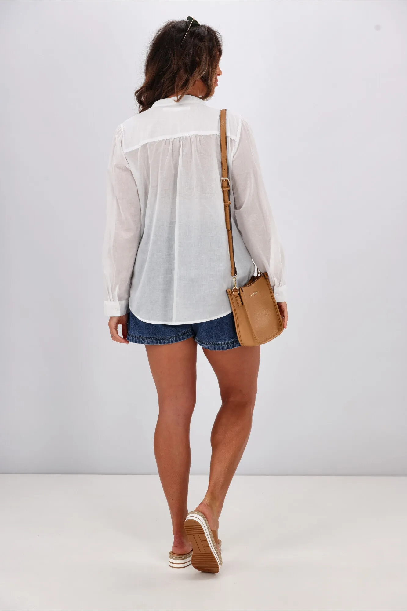 Shine On Label Lynette Embroidery Shirt White