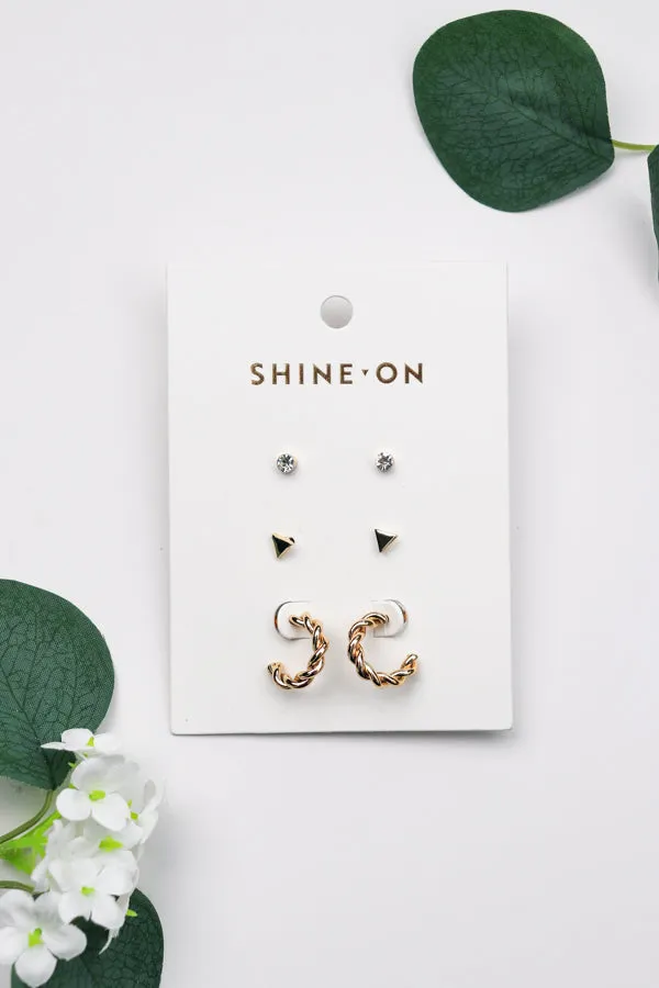 Shine On Label Milan Collection Earrings Gold